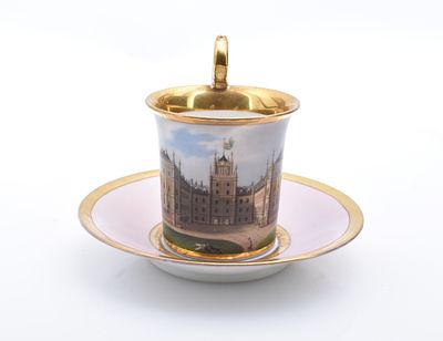 Ansichtentasse Schloss Coburg, 1. H. 19. Jh. Ansichtentasse Schloss Coburg 1. H. 19. Jh. 