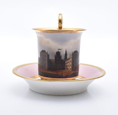 Ansichtentasse Schloss Coburg, 1. H. 19. Jh. Ansichtentasse Schloss Coburg 1. H. 19. Jh. 