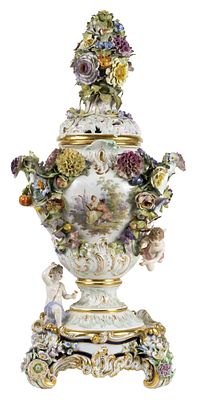 Prunkvolle Potpourrivase, Meissen, 2. H. 19. Jh. Prunkvolle Potpourrivase Meissen, 2. H. 19. 