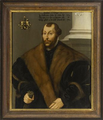 Bildnis eines Adeligen der Familie Stettaur-Geiger, Monogrammist "CM", M. 16. Jh. Bildnis eines 