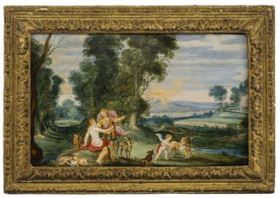 Venus und Adonis, Fl&auml;mische Schule, 1. H. 17. Jh. Venus und Adonis Fl&auml;mische Schule, 1. H. 17. 