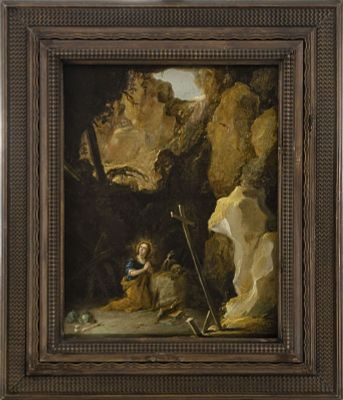 Momper, Joos de d. J. und David Teniers d. J. (Attrib.): Die b&uuml;&szlig;ende Maria Magdalena in der Felsengr