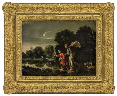 Elsheimer, Adam - nach: Tobias und der Erzengel Raphael. Elsheimer, Adam - nach Tobias und der 