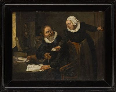 Rembrandt, Harmensz van Rijn - Kopie nach: Der Schiffbauer Jan Rijksen und seine Frau Griet Jans. 