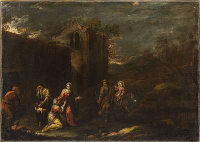 Magnasco, Stefano (Attrib.): Wunder Jesu bei der Flucht nach &Auml;gypten. Magnasco, Stefano 