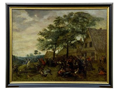 &Uuml;berfall auf ein Dorf, Niederl&auml;ndische Schule. 2. H. 17. Jh. &Uuml;berfall auf ein Dorf 