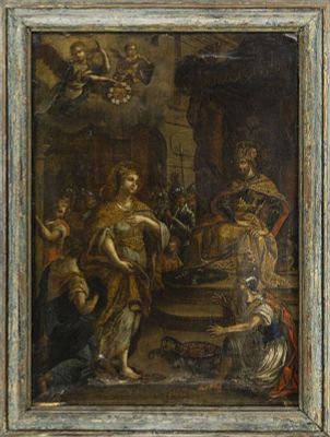 Die Feuerprobe der heiligen Kunigunde, Deutschland, 18. Jh. Die Feuerprobe der heiligen 