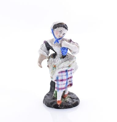Figur einer Winzerin, Deutschland, 19. Jh. Figur einer Winzerin Deutschland, 19. Jh. Standfigur 