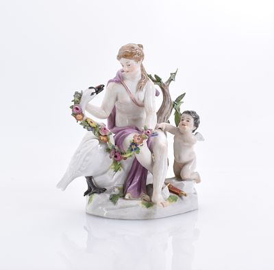 Leda mit dem Schwan, Meissen, um 1900. Leda mit dem Schwan Meissen, um 1900 Modell von Johann 