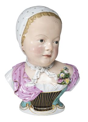 B&uuml;ste der Prinzessin Marie Z&eacute;phirine von Bourbon, Meissen, 2. H. 19. Jh. B&uuml;ste der Prinzessin 