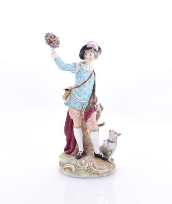Sch&auml;fer mit Bl&uuml;tenkranz, Meissen, um 1900. Sch&auml;fer mit Bl&uuml;tenkranz Meissen, um 1900 Auf mit 