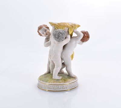Figuraler Fu&szlig; einer Aufsatzschale, Potschappel, S&auml;chsische Porzellan-Manufaktur Dresden - 20. Jh. 