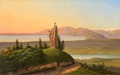Carl Christian Sparmann - Carl Christian Sparmann "Ruine des Schlosses Grimmenstein am Bodensee". 1843.