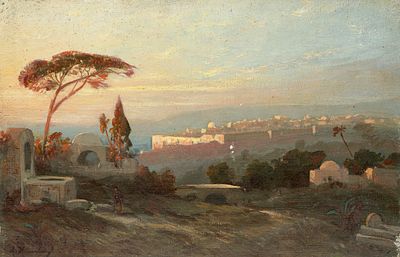 Johann Andreas von Herrenburg - Johann Andreas von Herrenburg, Blick vom Ölberg auf die Altstadt 