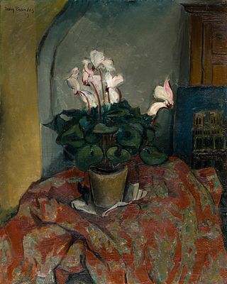 Georg Brandes - Georg Brandes, Interieur mit Alpenveilchen. 1913. Georg Brandes 1878 Hannover – 