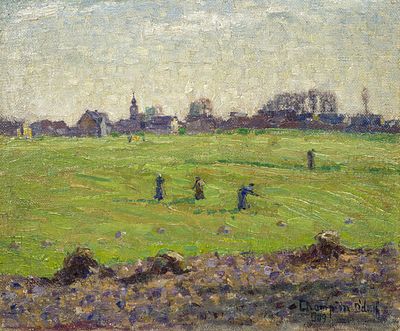 Theo Champion - Theo Champion "Dorf in Thüringen". 1909. Theo Champion 1887 Düsseldorf – 1952 