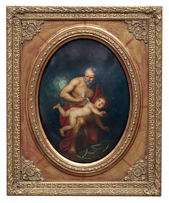 Andries Cornelis Lens - Andries Cornelis Lens, Chronos beschneidet Amor die Fl&uuml;gel. Wohl um 1800. 