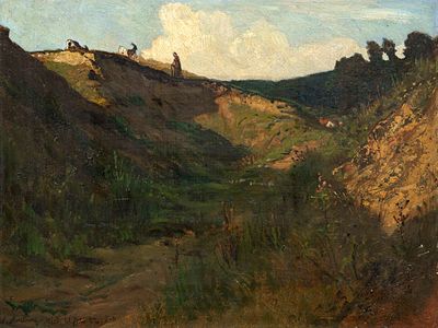 Wilhelm Amberg - Wilhelm Amberg "Frau mit Ziegen". 1882. Wilhelm Amberg 1822 Berlin – 1899 