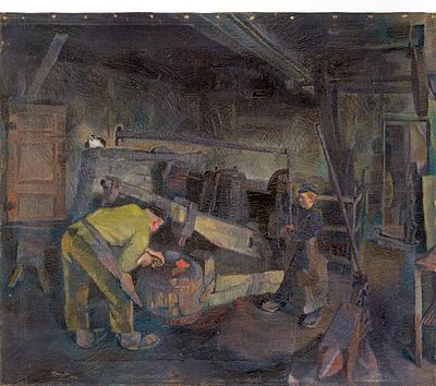 Conrad Felixm&uuml;ller - Conrad Felixm&uuml;ller "Blankschmiede in Dassel". 1940. Conrad Felixm&uuml;ller 1897 