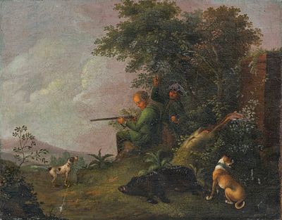Wenzel Ignaz Brasch - Wenzel Ignaz Brasch (attr.), Successful Hunt. Probably mid-18th C. Wenzel 