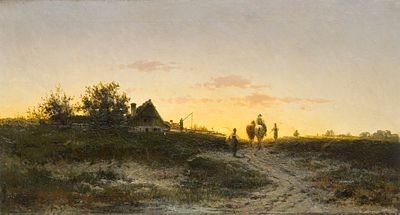 Anton Windmaier - Anton Windmaier, Returning Villagers near Pang (Upper Bavaria). 1872. Anton 