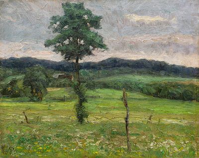 Margarete von Baczko - Margarete von Baczko, Landscape near Weimar (?). Probably around 1900. Marg 