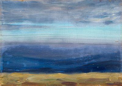 Richard Birnstengel - Richard Birnstengel "Study from the Bavarian Forest" (View from the Arber?). 