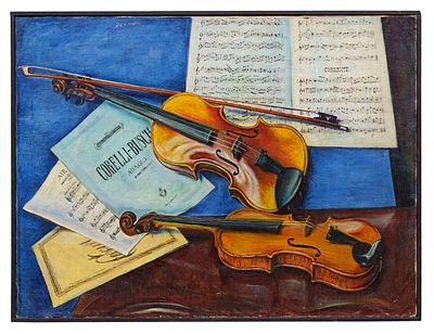 Siegfried Berndt - Siegfried Berndt "Music Still Life with Two Violins". Around 1930. Siegfried 
