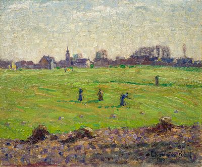 Theo Champion - Theo Champion "Village in Thuringia". 1909. Theo Champion 1887 D&uuml;sseldorf – 1952 
