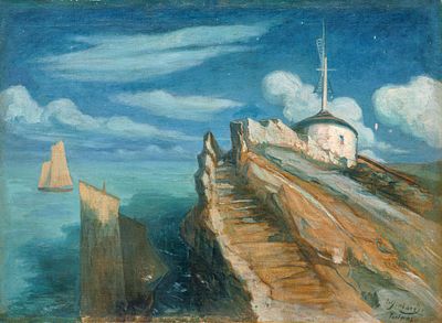 Ernst Gerhard - Ernst Gerhard "Bright Night". 1897. Ernst Gerhard 1867 Landau/Pfalz – 1948 ? Oil 