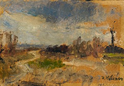 Rudolf H&ouml;ckner - Rudolf H&ouml;ckner, Landscape near Weimar. Probably 1920s/1930s. Rudolf H&ouml;ckner 