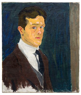 Carl Lohse - Carl Lohse "Self-portrait in front of a blue background". Circa 1913. Carl Lohse 