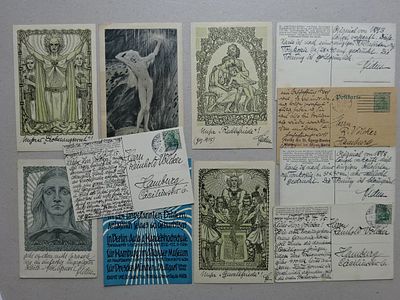 Fidus - Collection of letters and accompanying items. Fidus (actually Hugo Reinhold KJ H&ouml;ppener; 