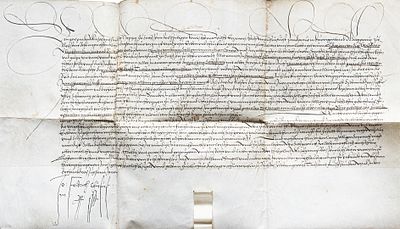 Johann Friedrich I. - Fiefdom letter. Johann Friedrich I of Saxony, Also known as Frederick the 