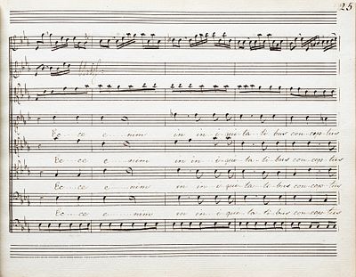 Hasse - Miserere C minor manuscript. Music.- Miserere a 4 Noci Concertato con Stromenti Dell 