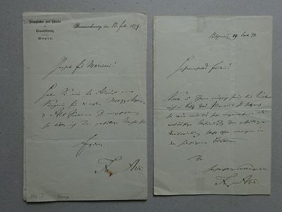 Abbot - 3 handwritten letters + 1 appendix. Music. - Abbot Franz (Composer and conductor; 