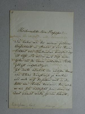 Bargheer - Letter requesting engagement. Music. - Bargheer, Carl Louis (Bandmaster, violinist; 