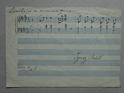 Roar - Sheet music + letter. Music. - Br&uuml;ll, Ignaz (Composer, pianist; Pro&szlig;nitz 1846 - 1907 
