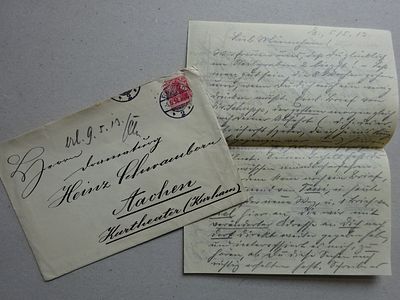 Schwamborn - 35 letters. Schwamborn, Heinz (Actor and director). Approximately 35 handwritten 