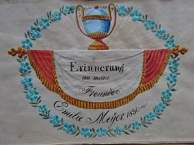 Meyer - Album amicorum Glauchau 1830. Family registers. Album Amicorum of Emilie Meyer from 