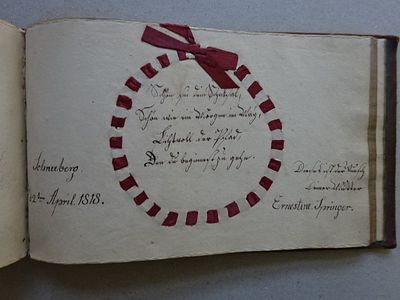 Stammbuch Springer Schneeberg. Family registers. Album amicorum (probably) of Springer, the son 
