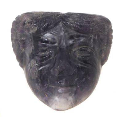 Egyptian Amethyst Head Pendant, Ptolemaic period 300 BCE-30 BC. Alexandria, Egypt amethyst head 