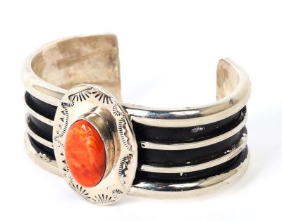 Lovely Spiny Lobster Cuff Bracelet, Sterling Silver. Beautiful Native American sterling silver 