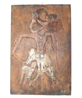 Indonesian Wood Kris Display Board. Indonesian Java wooden kris display board depicting a large 