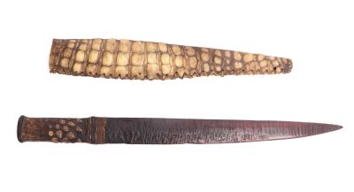 Sudanese Crocodile Dagger, Fur Peoples. North Africa, Sudan, Darfur, Fur peoples circa 1950s or 