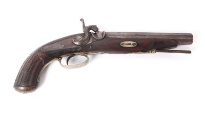 Continental Antique Percussion Pistol, Circa 1850. Continental Europe or probably Belgian, circa 