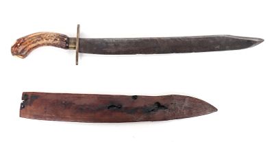 American Civil War Bowie Knife, Signed "Kimball Mason". American Civil War bowie knife marked 
