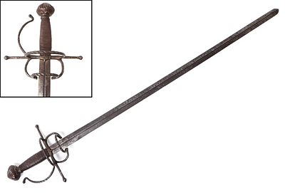 European Swept Hilt Rapier, 17th c. European swept hilt rapier, 17th century. Straight 