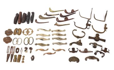 Huge Collection of (59) Sword Components. Large assorted lot of 59 total sword components 