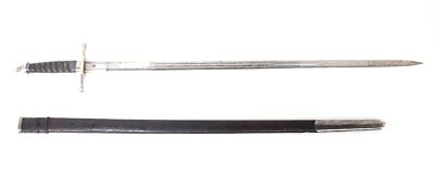 Scottish Highland Silver 'Cross Hilt' Broadsword w/Scabbard. Excellent condition Scottish 